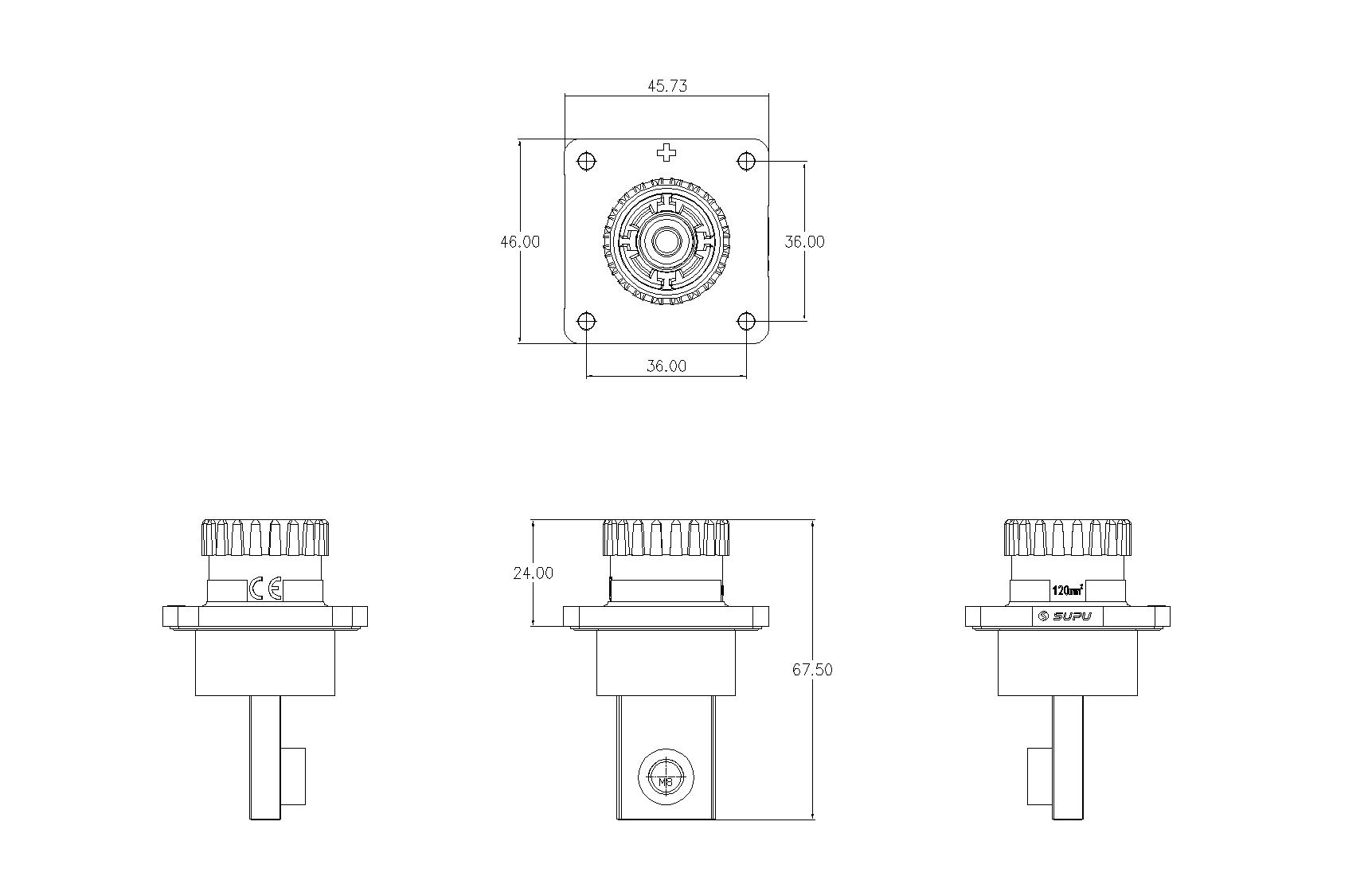 储能连接器ESF-RS350A120YB4-速普IP67新能源储能连接器