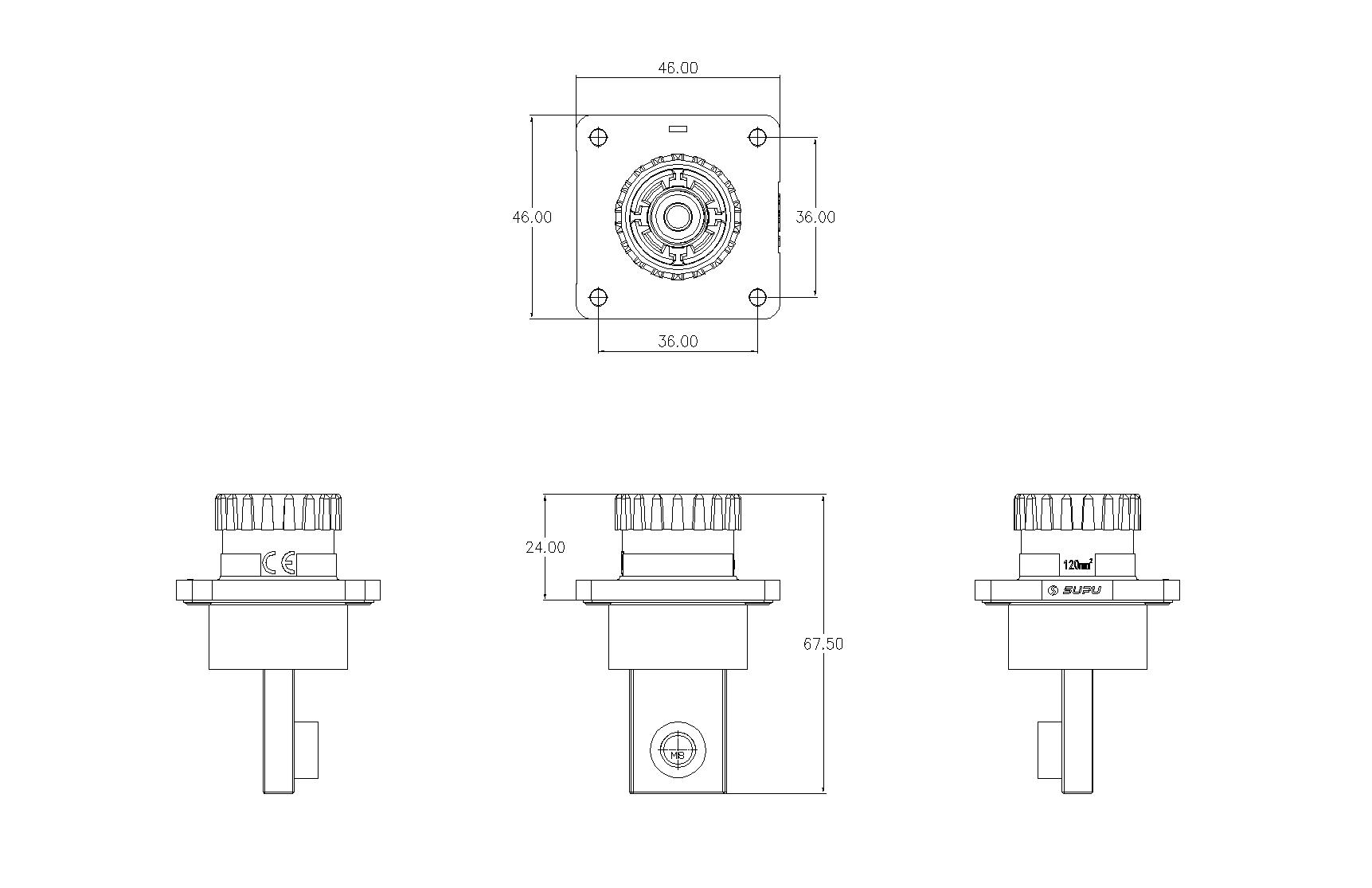 储能连接器ESF-RS350A120BB4-速普IP67新能源储能连接器