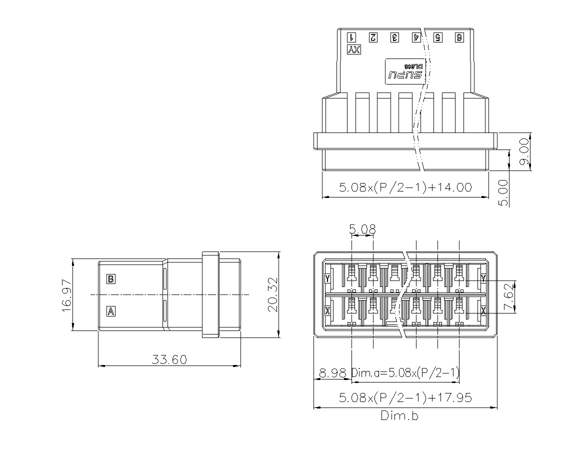 动态接插件连接器DL508H2XXF-BK-XY10(06 12)-速普电子